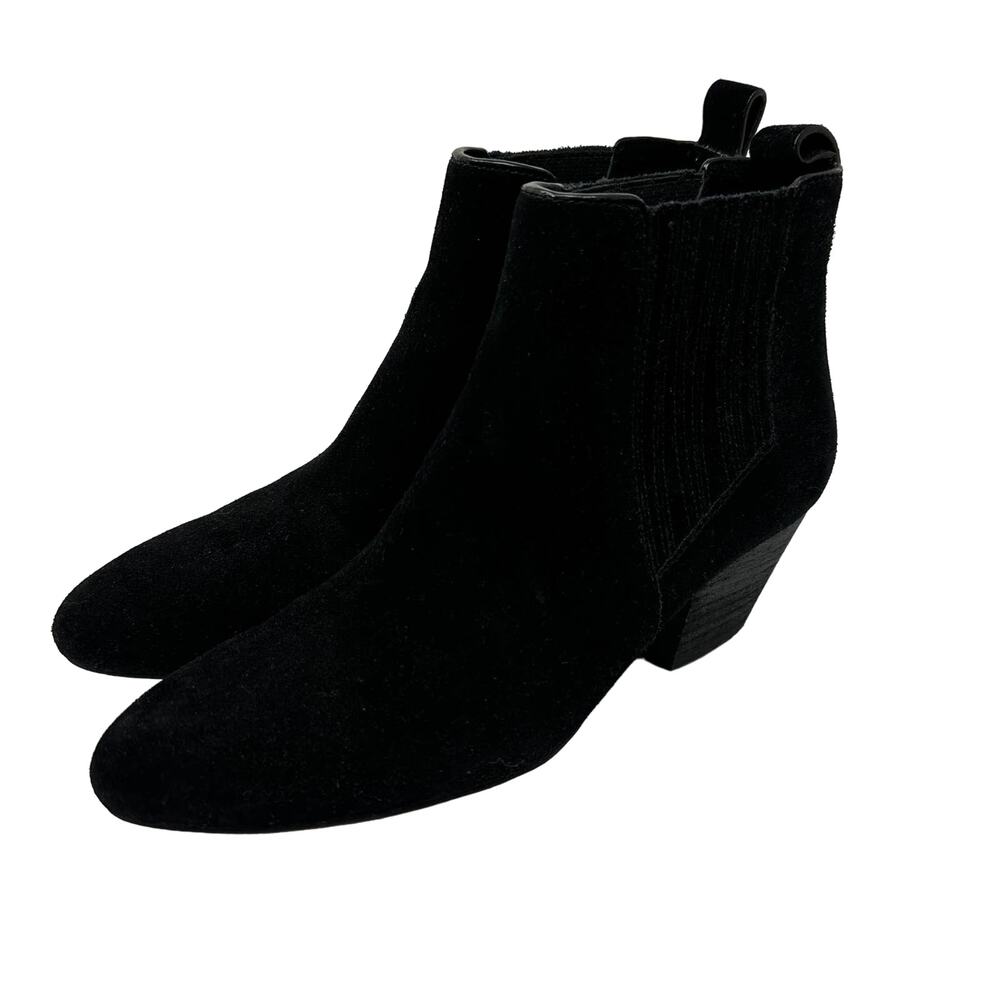 Splendid Women's Size 7.5 Suede Chelsea Ankle Booties Boots Almond Toe